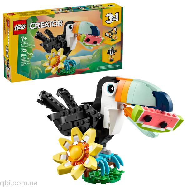 LEGO Creator Дикі тварини: тропічний тукан (31173) у зібраному вигляді