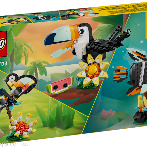 LEGO Creator Дикі тварини: тропічний тукан (31173) у зібраному вигляді