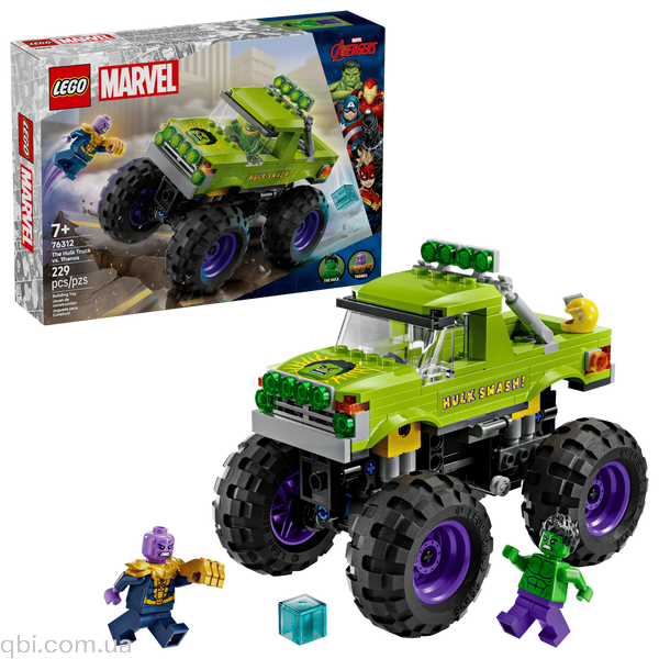 LEGO Super Heroes Marvel Вантажівка Халка проти Таноса (76312) у зібраному вигляді