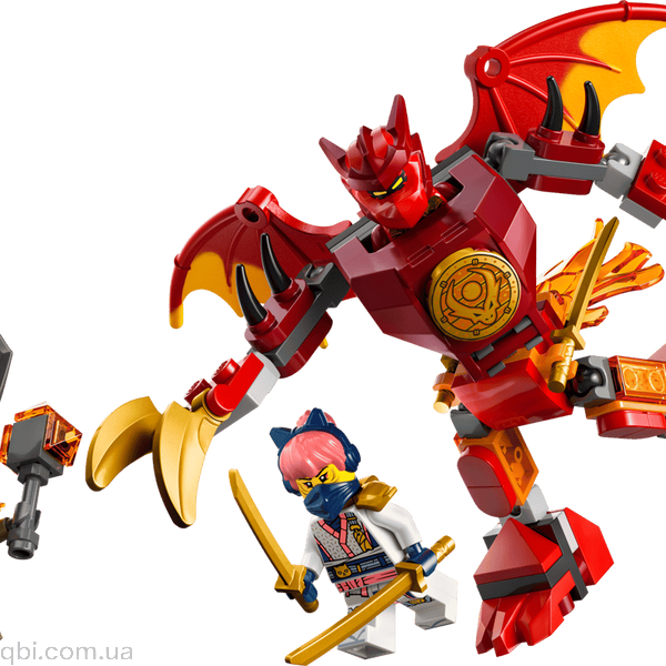 LEGO NINJAGO Бойовий набір робота Дракона Кая (71851) у зібраному вигляді