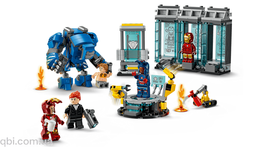 LEGO Super Heroes Marvel Лабораторія Залізної Людини: зал обладунків (76315) у зібраному вигляді