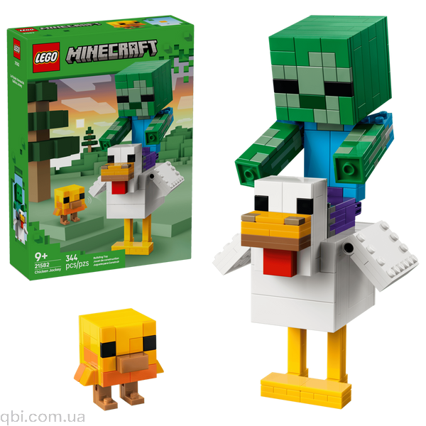 LEGO Minecraft Курячий жокей (21582) у зібраному вигляді