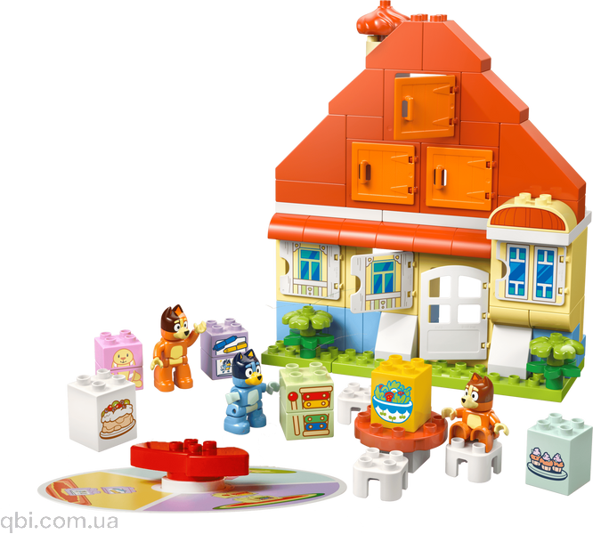 LEGO DUPLO Bluey Родинний дім Блуї із грою на запамʼятовування (10459) у зібраному вигляді