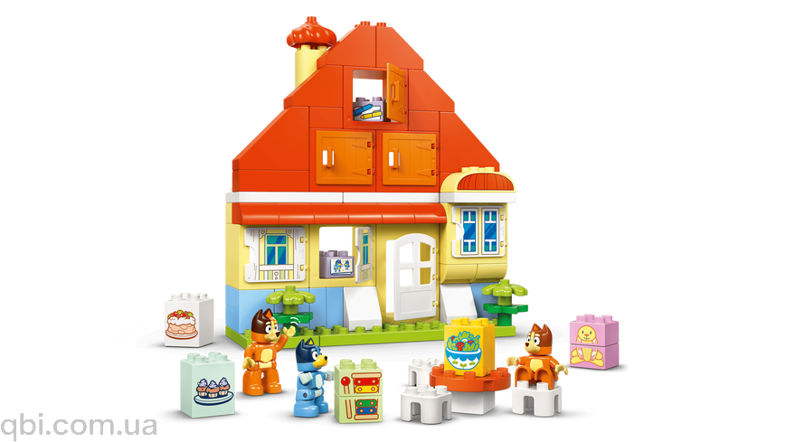 LEGO DUPLO Bluey Родинний дім Блуї із грою на запамʼятовування (10459) у зібраному вигляді