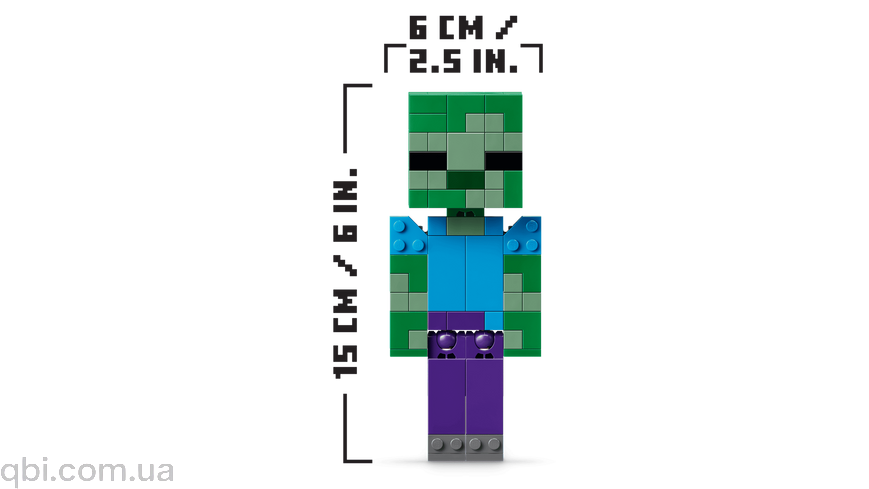 LEGO Minecraft Курячий жокей (21582) у зібраному вигляді