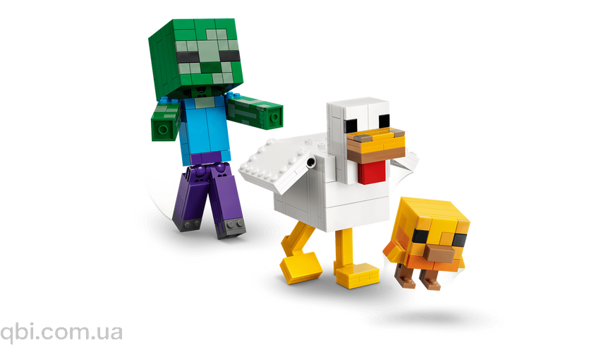 LEGO Minecraft Курячий жокей (21582) у зібраному вигляді