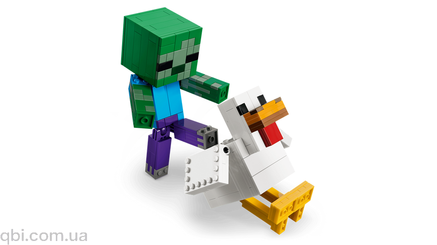 LEGO Minecraft Курячий жокей (21582) у зібраному вигляді