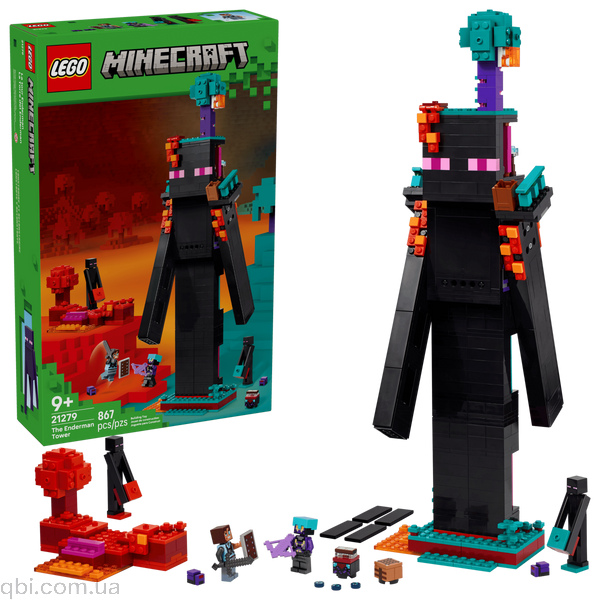 LEGO Minecraft Вежа Ендермена (21279) у зібраному вигляді