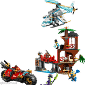 LEGO Ninjago Автомобільна битва ніндзя біля будинку на дереві (71857) у зібраному вигляді