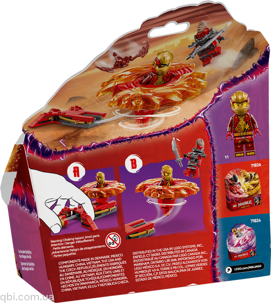 LEGO NINJAGO Дракон Кая Спін-джитсу (71823) у зібраному вигляді