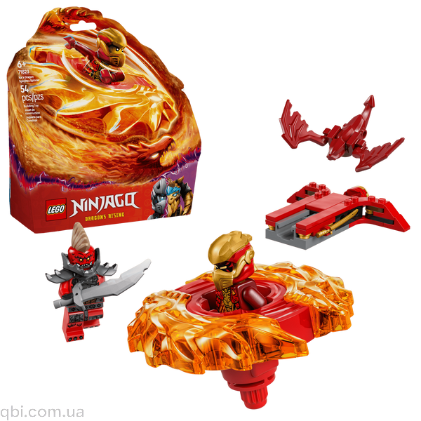 LEGO NINJAGO Дракон Кая Спін-джитсу (71823) у зібраному вигляді