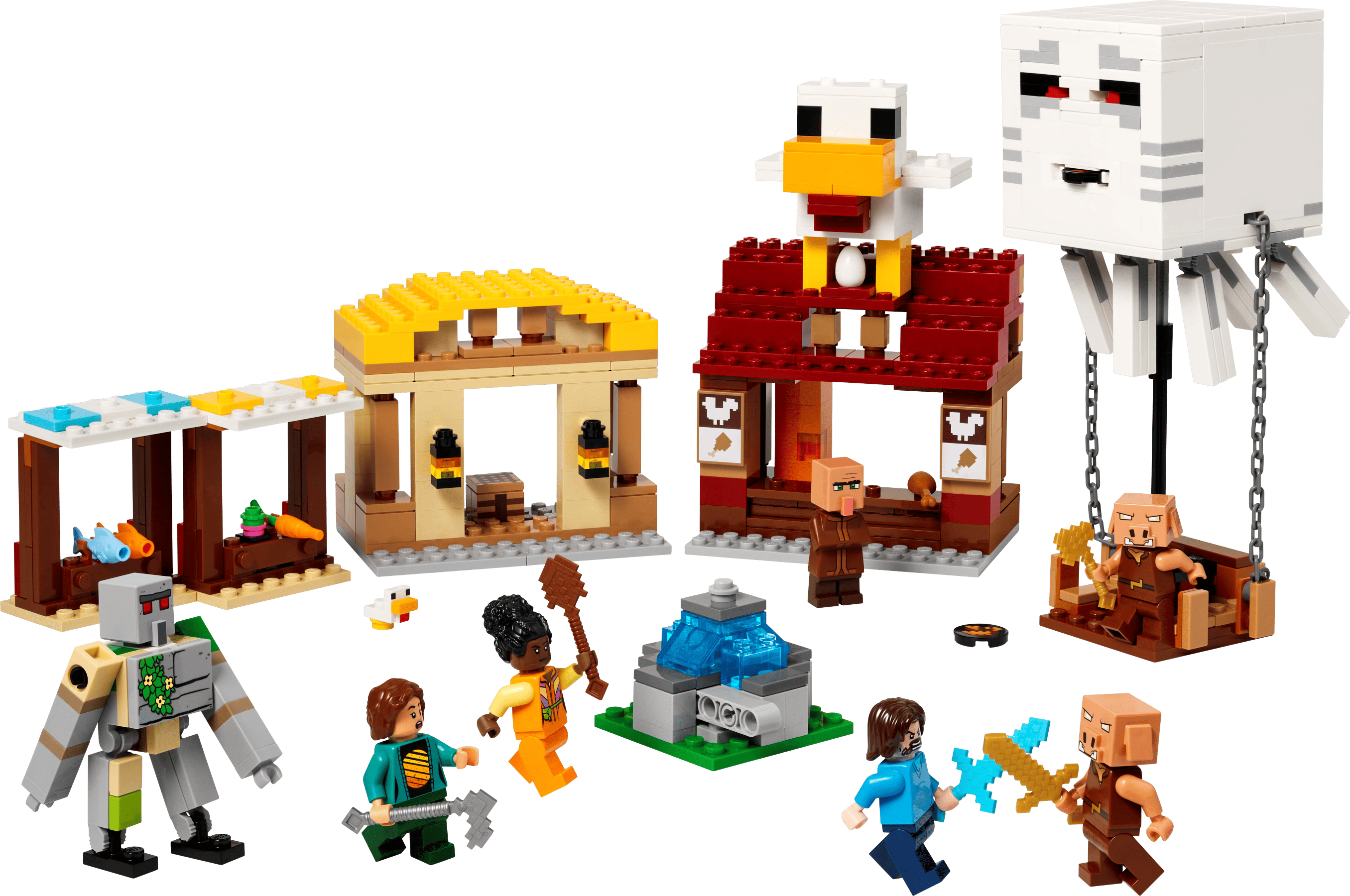 Купити конструктор LEGO Minecraft Напад на село з повітряною кулею Ґаст 21273