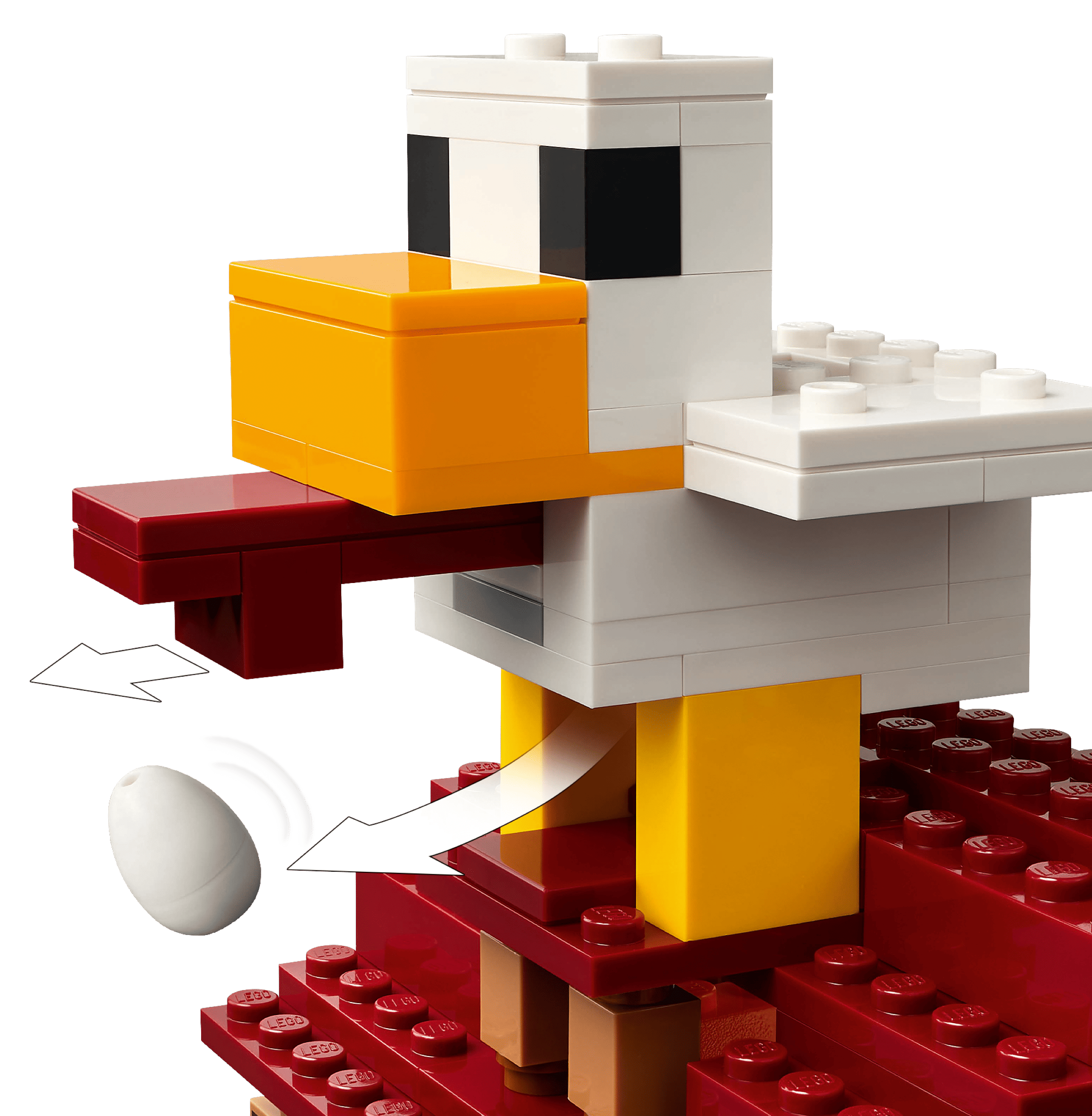 Повітряна куля Ґаст та персонажі набору LEGO Minecraft 21273