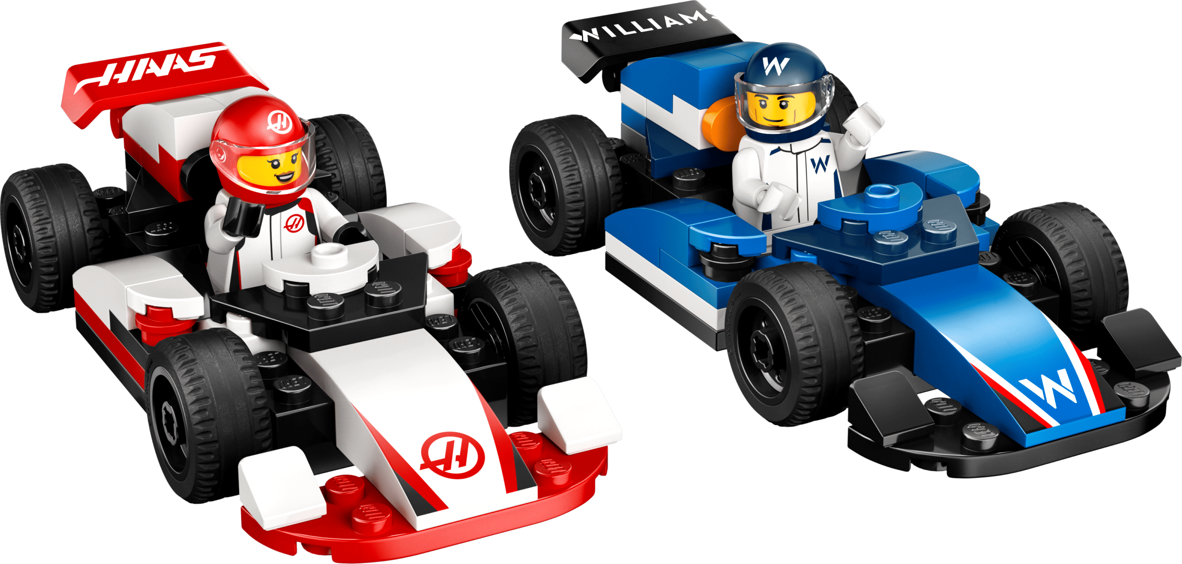 Вигляд LEGO болідів F1 збоку
