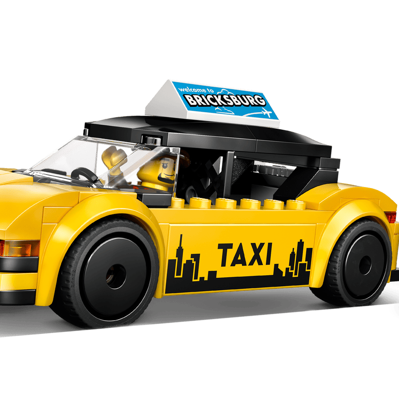 LEGO City Жовте таксі (60487) вигляд моделі без фону