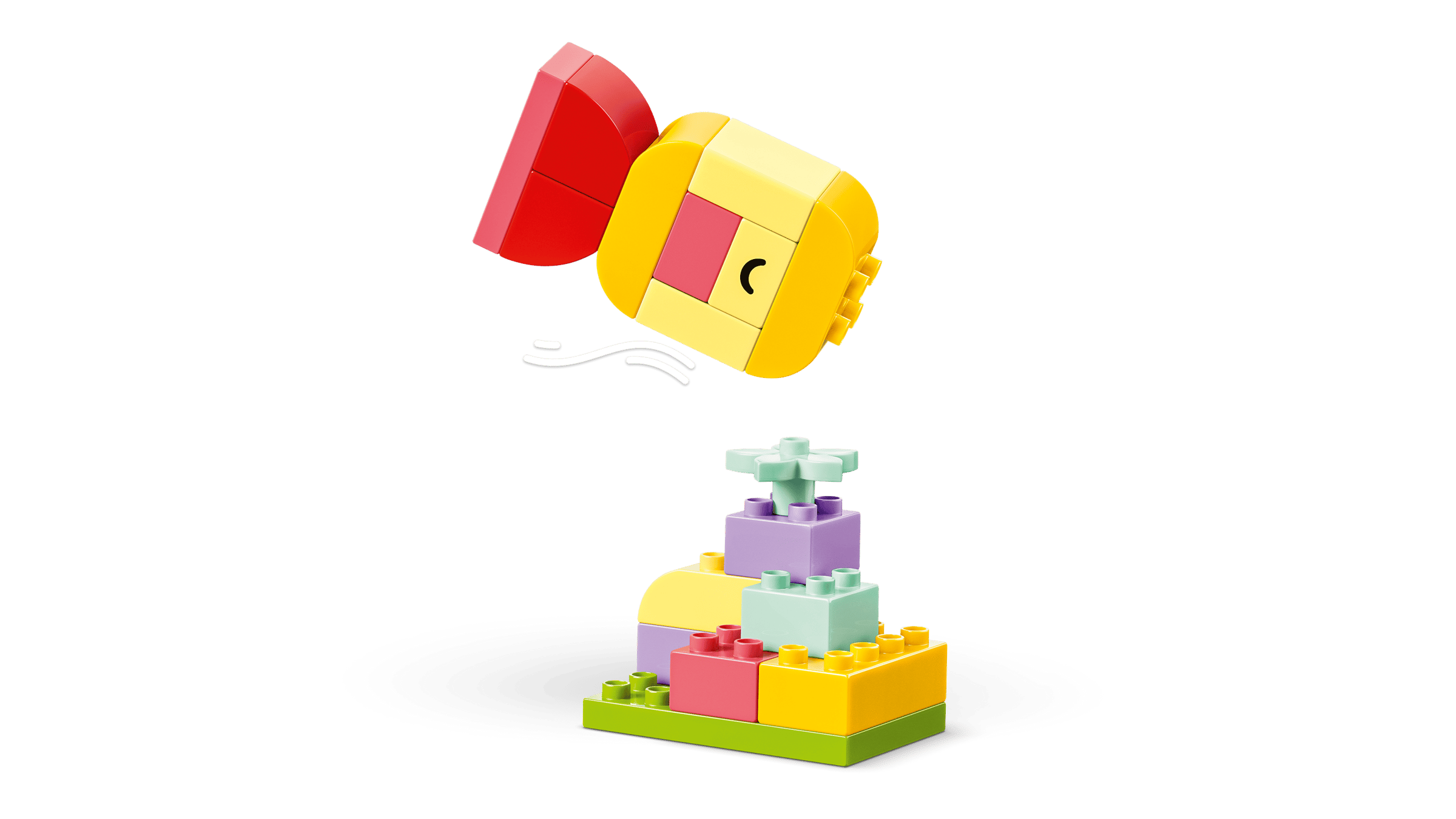 Детали транспорта и цифровые кубики 1, 2, 3 из набора LEGO 10479