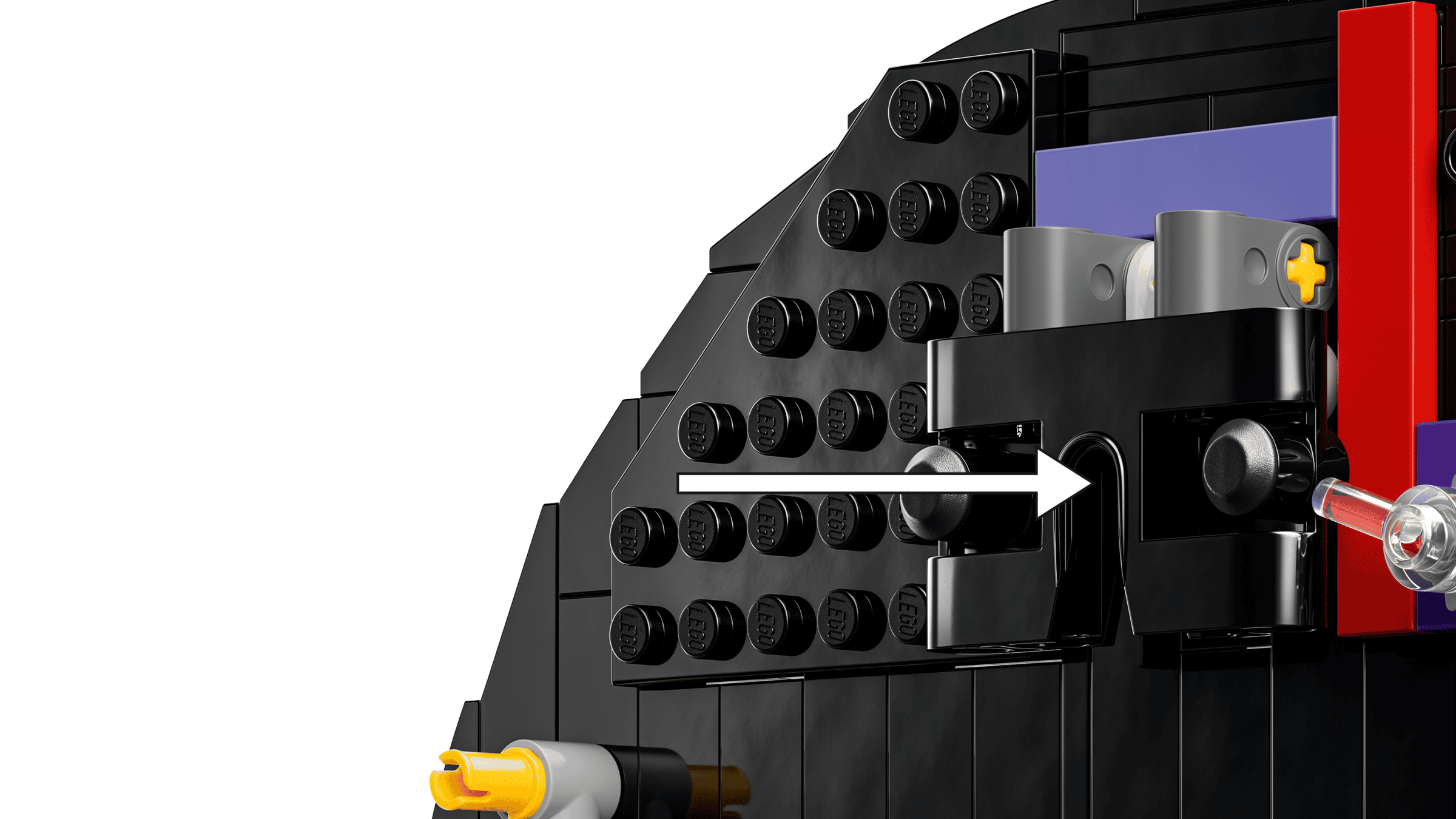 Задняя часть пластинки с креплением на стену LEGO 43028