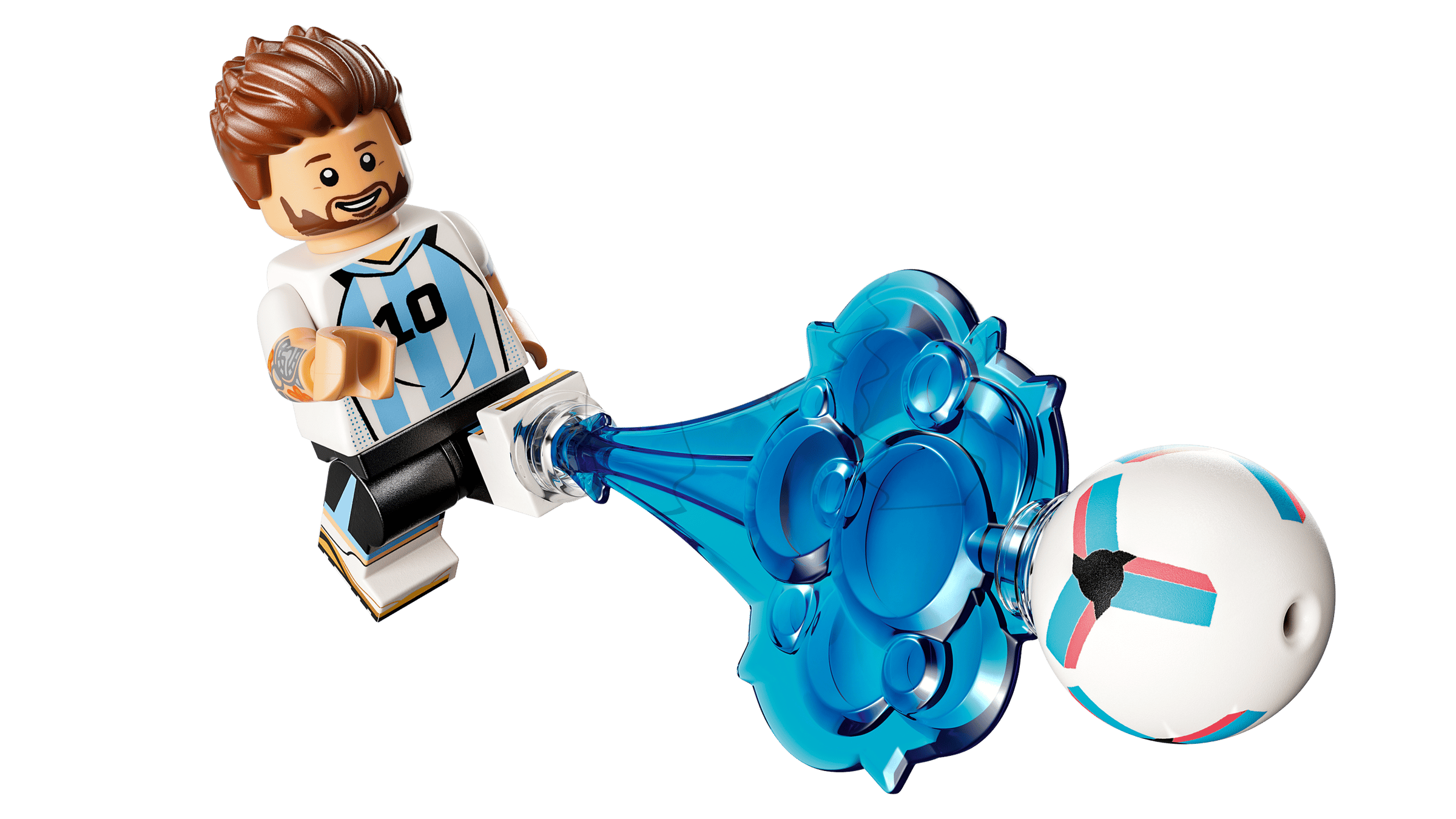 Клубные домики на заднем фоне диорамы LEGO Лионель Месси