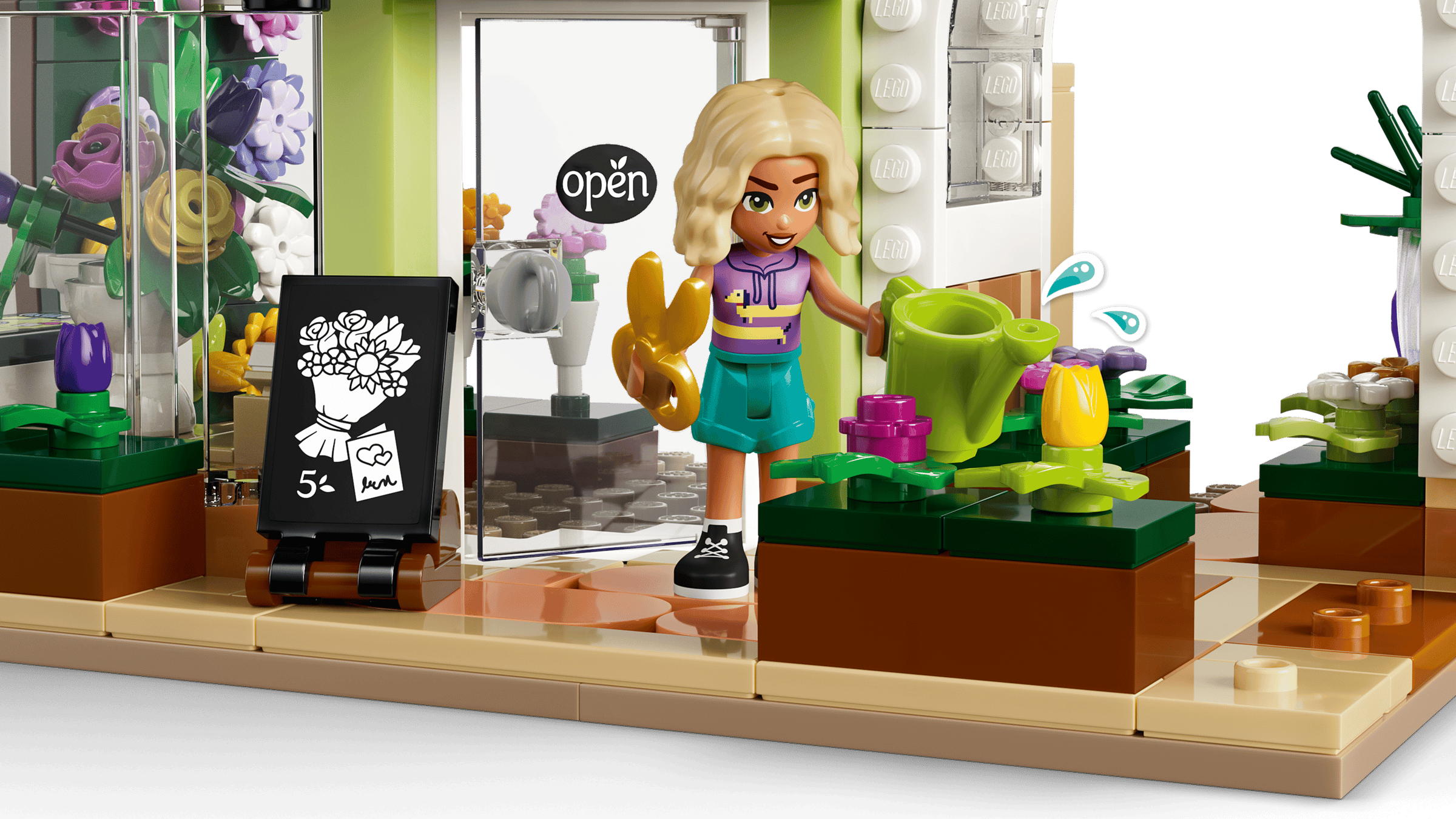 Інтер'єр квіткової крамниці та флористичні композиції LEGO 42693