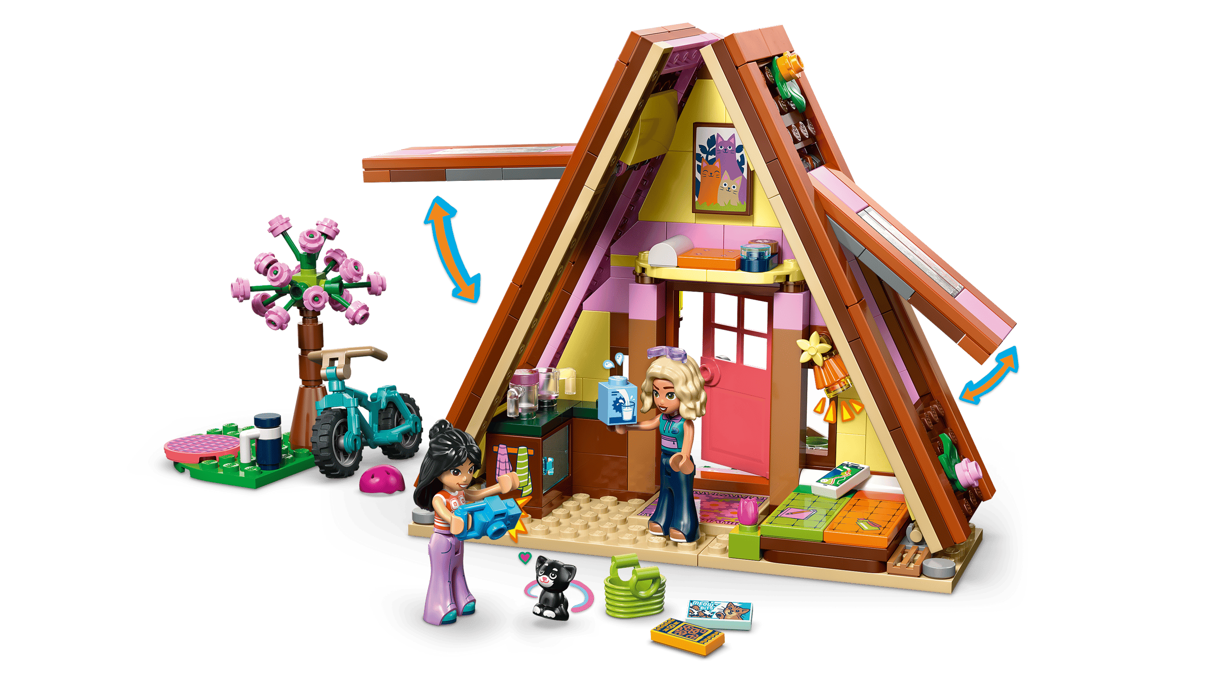 Загальний вигляд будиночка для кемпінгу з кухонним приладдям LEGO 42682