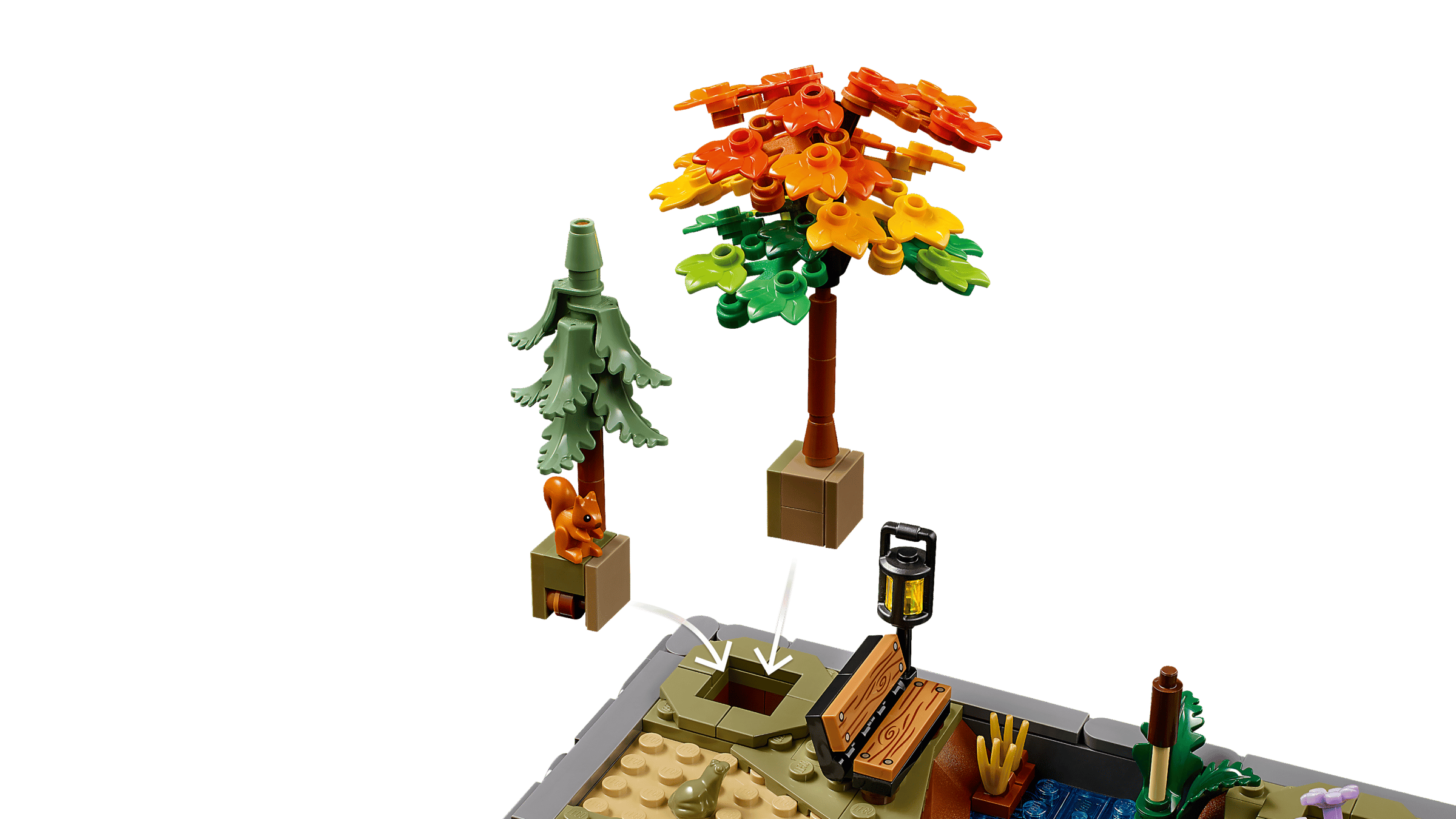 Осінні дерева, струмок та садовий гном LEGO 11372