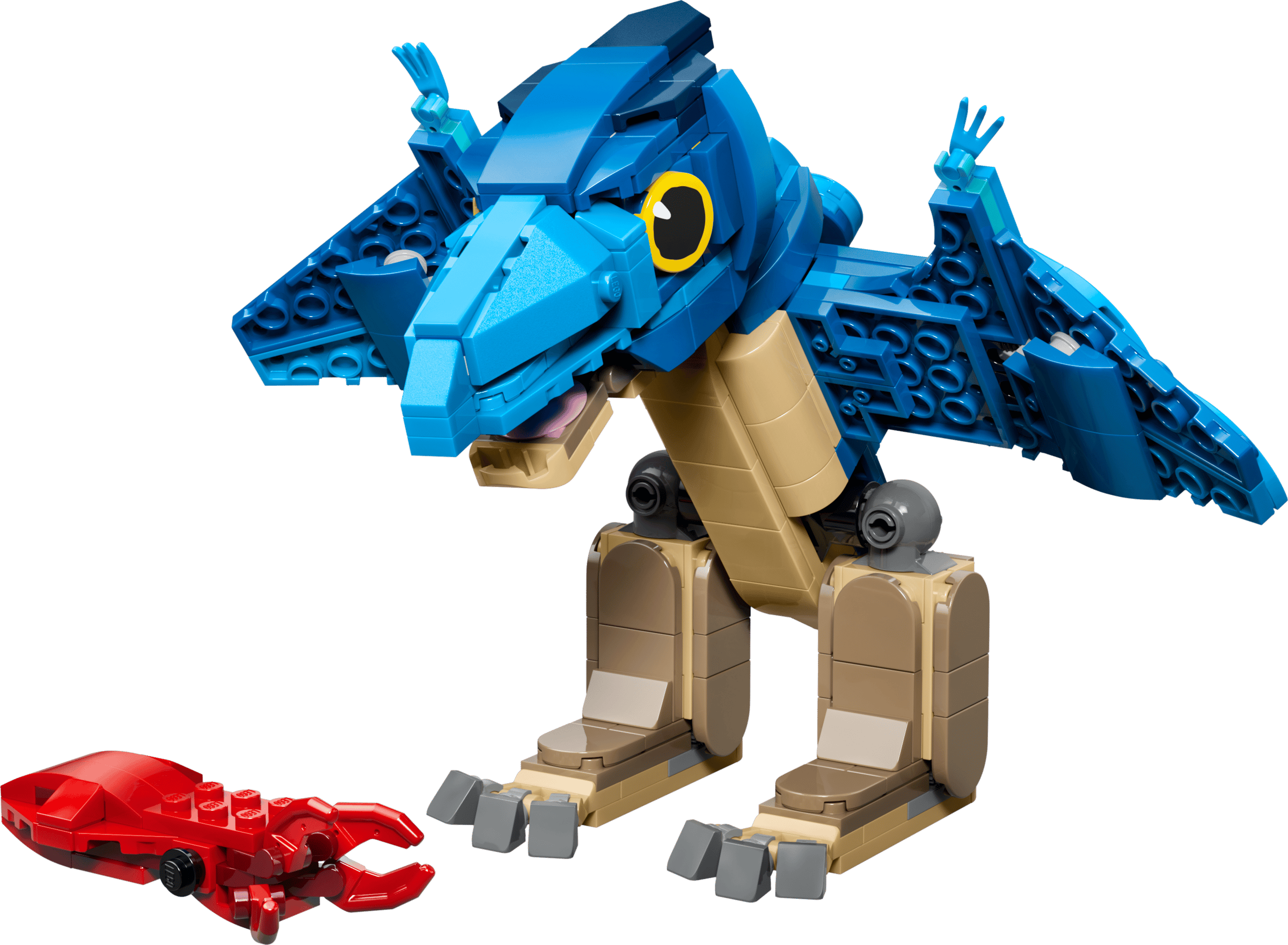 Збірна фігурка птеранодона та кальмара з набору LEGO Jurassic World 77977