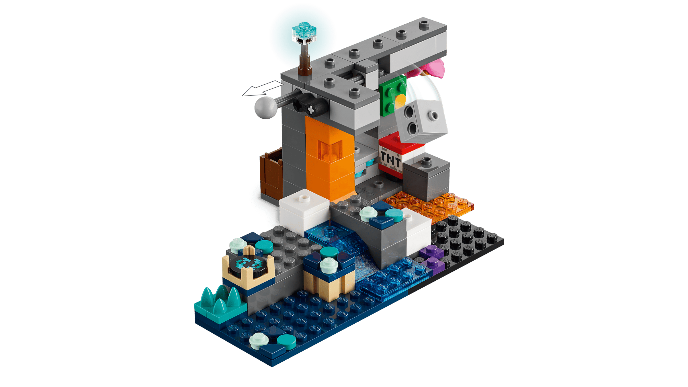 Механізм підриву ТНТ у печері LEGO Minecraft 21274