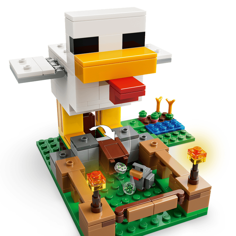 Детализация механизмов курятника LEGO 21585