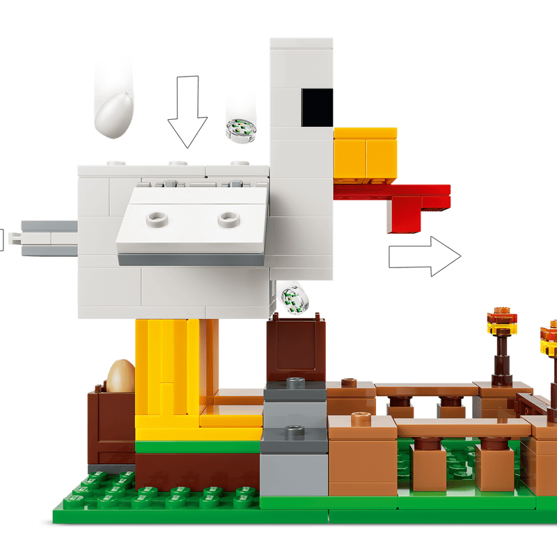 Все фигурки и элементы набора LEGO Minecraft 21585
