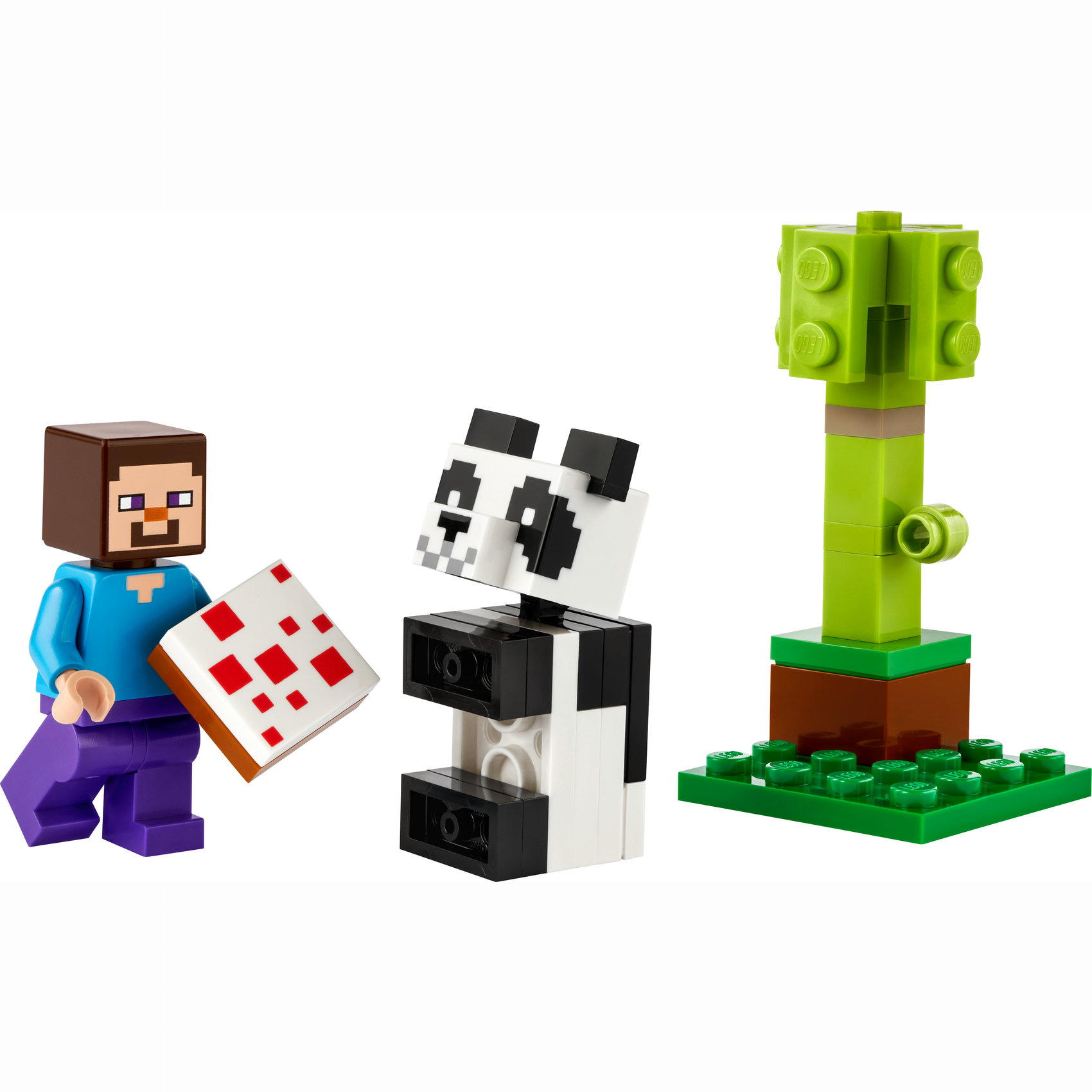 LEGO Minecraft 30672 Стив и детеныш панды — главный вид полибэга
