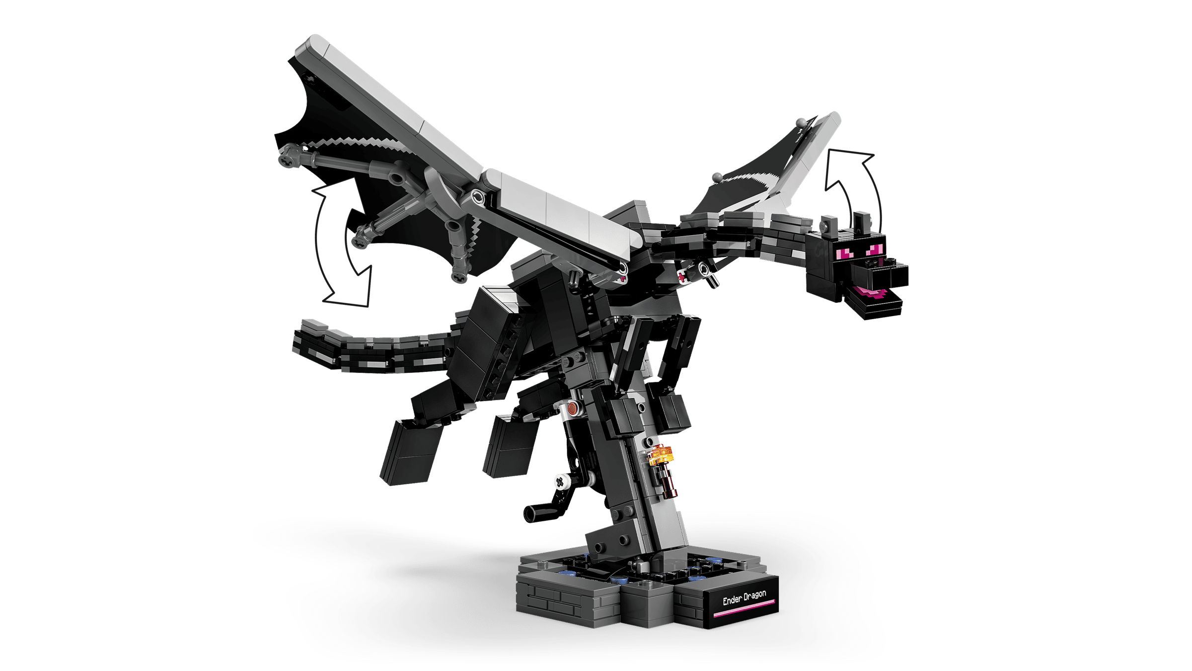Механізм крил та експозиційна табличка набору LEGO Minecraft 21595
