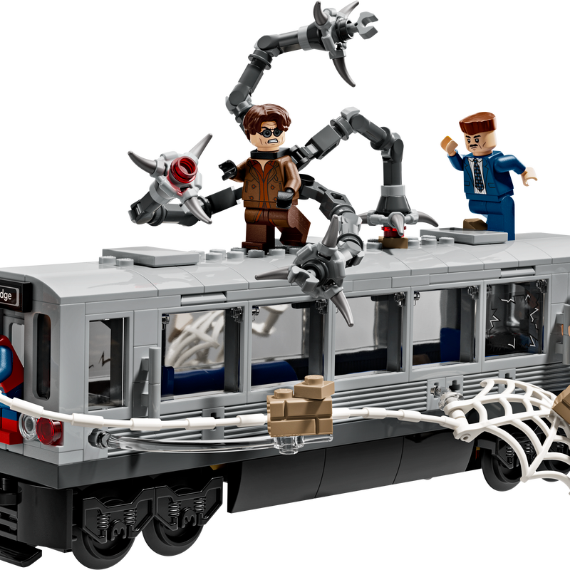 Модель вагона метро та мініфігурки LEGO Spider-Man 76321