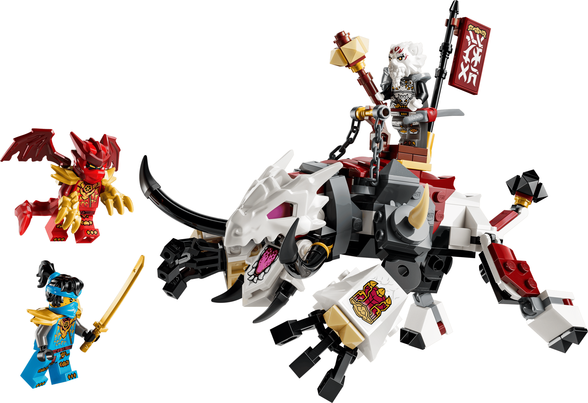 Детализация минифигурок и дракона-гориллы LEGO NINJAGO 71863