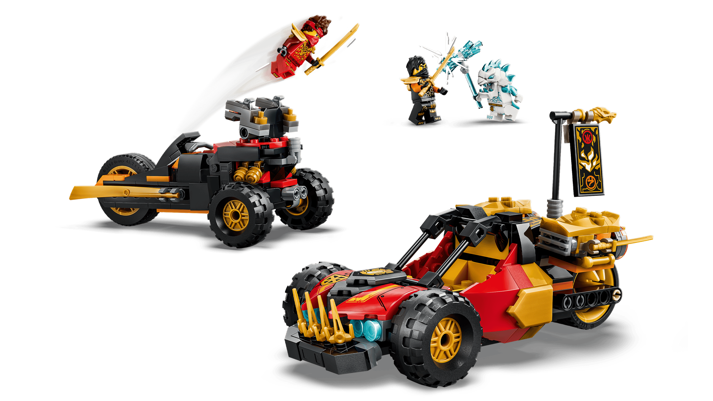 Баґі Кая та мотоцикл Коула як окремі моделі LEGO 71864