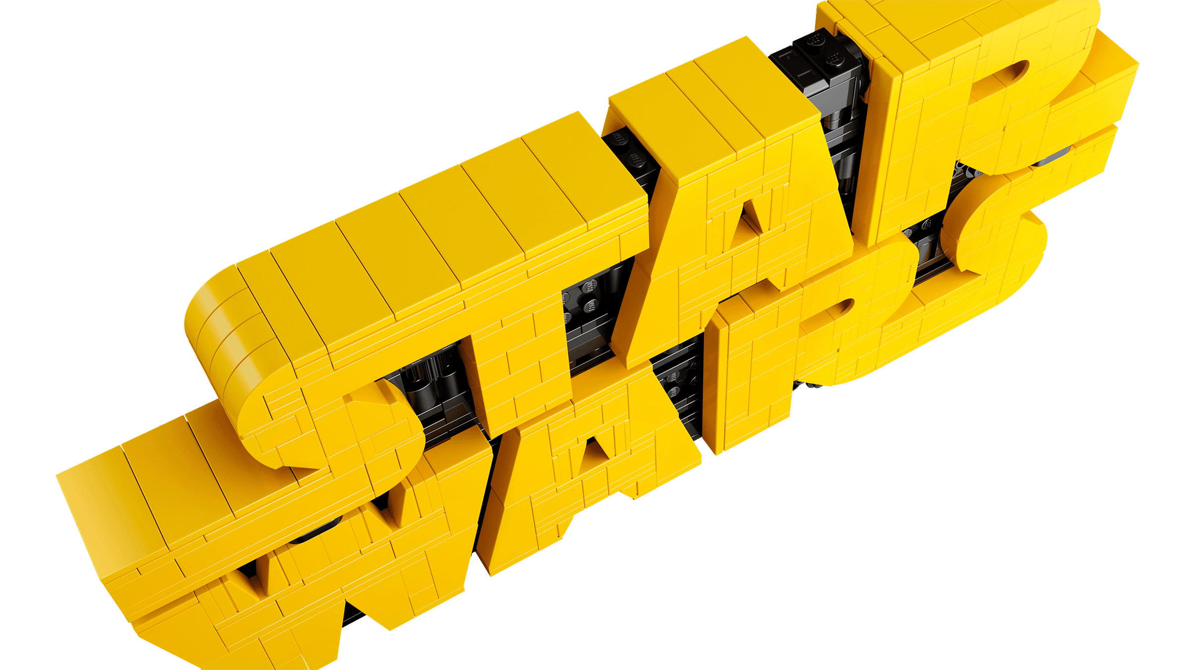 Детализация букв и текстуры гриблинга в наборе LEGO 75407