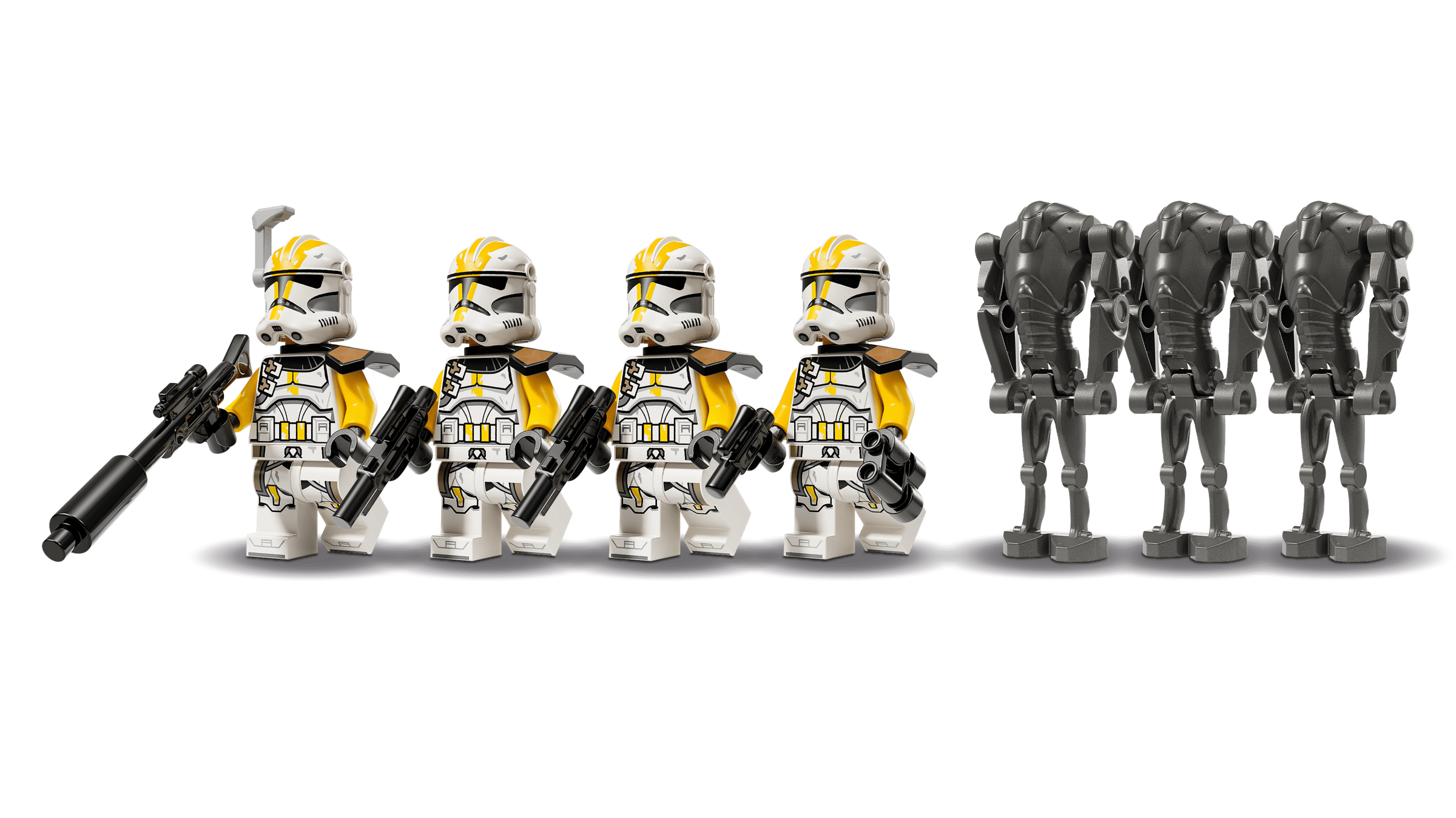 Линейка минифигурок клонов 327-го корпуса и супербоевых дроидов LEGO 75431