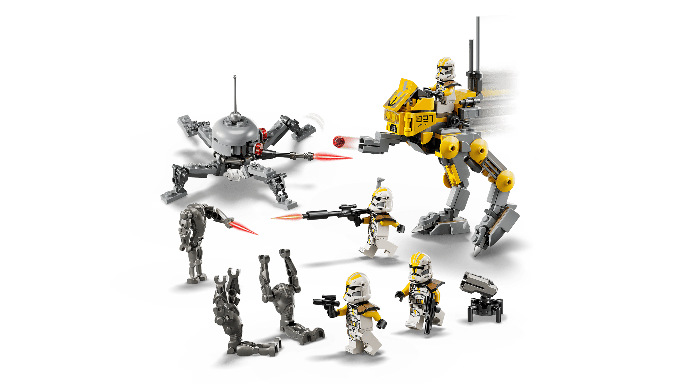 Детализация шагающего транспорта AT-RT и паукообразного дроида LEGO 75431