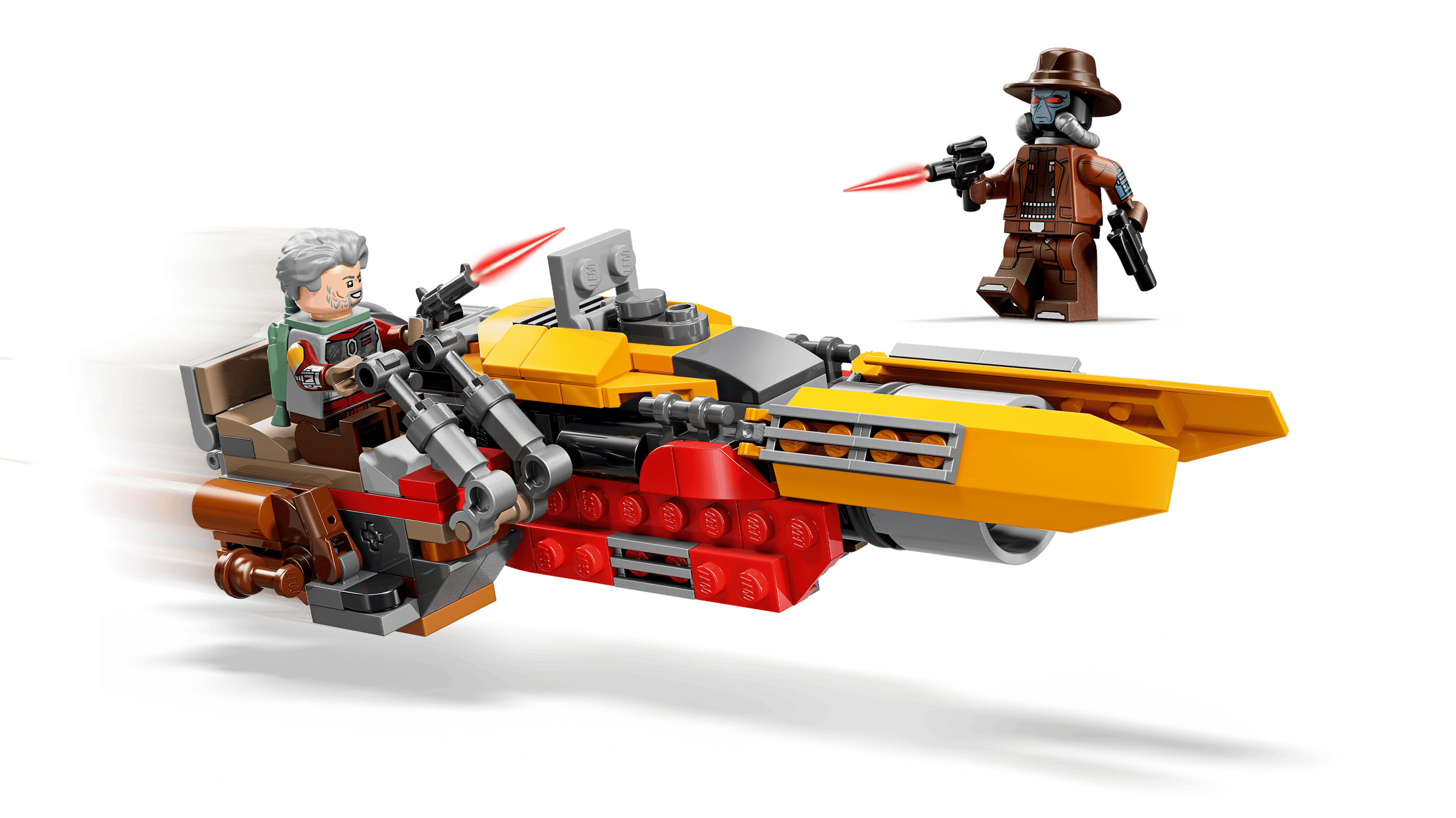 Общий вид спидера Кобба Ванта и минифигурок LEGO 75437