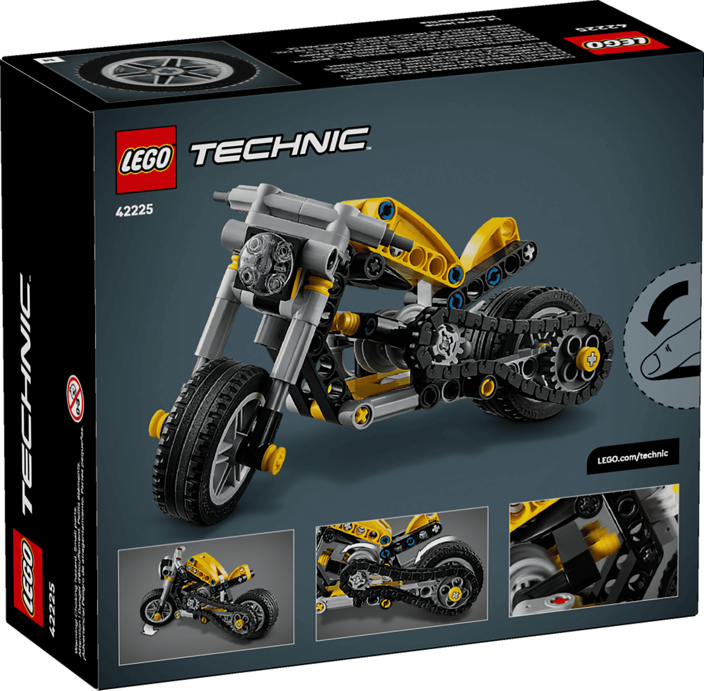 Конструктор LEGO Technic 42225 Жовтий мотоцикл