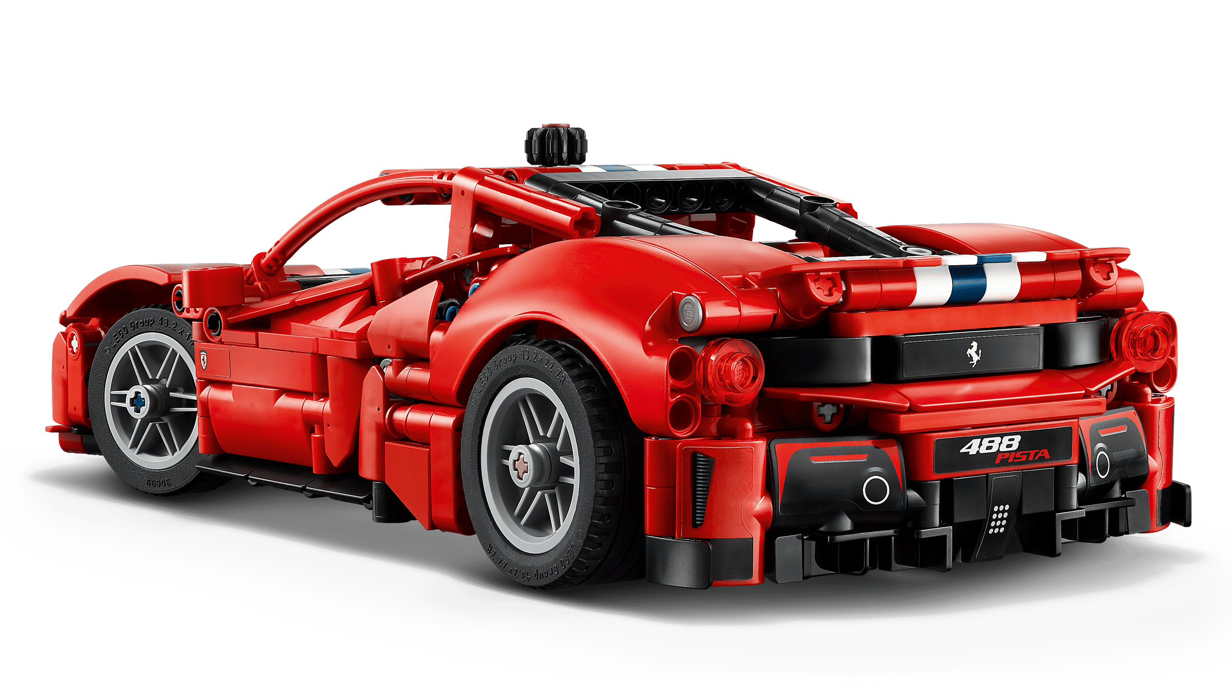 Профільний вигляд спортивного автомобіля Ferrari 488 Pista LEGO 42235