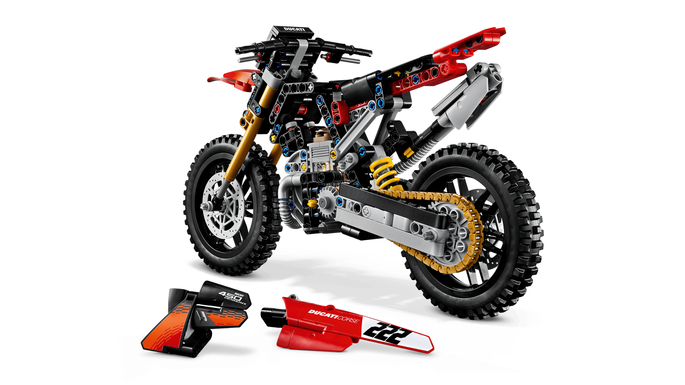 Деталізація двигуна та ланцюгового приводу LEGO 42238