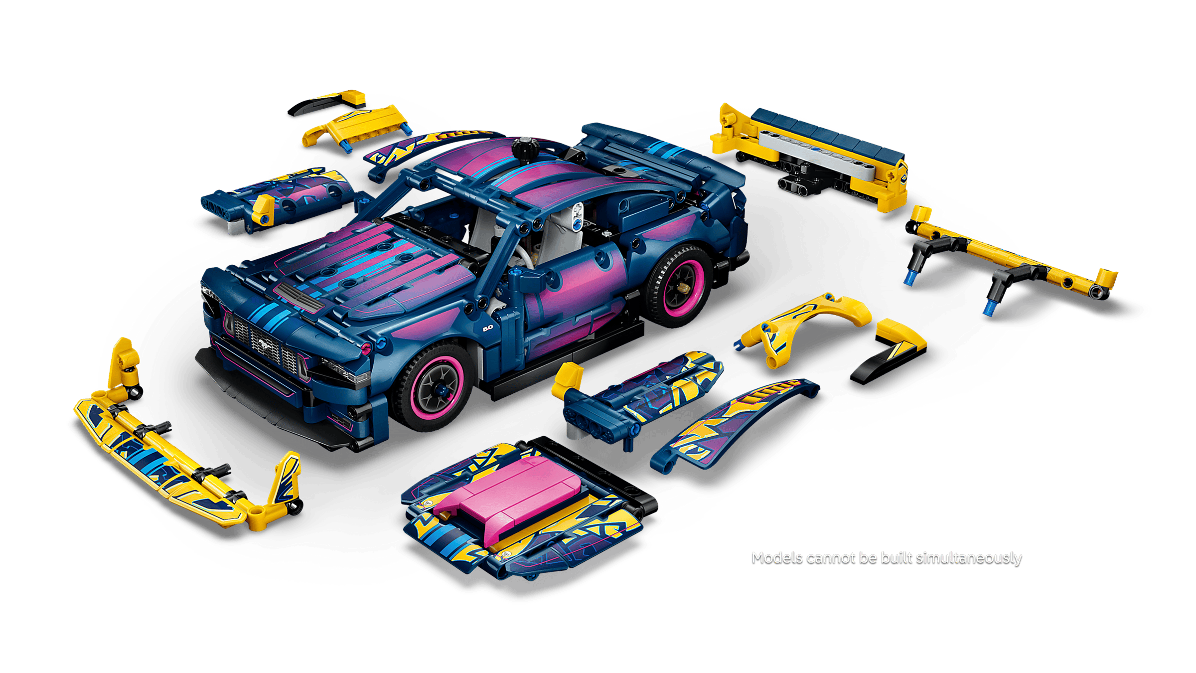 Вигляд ззаду кастомного Ford Mustang GT LEGO 42236