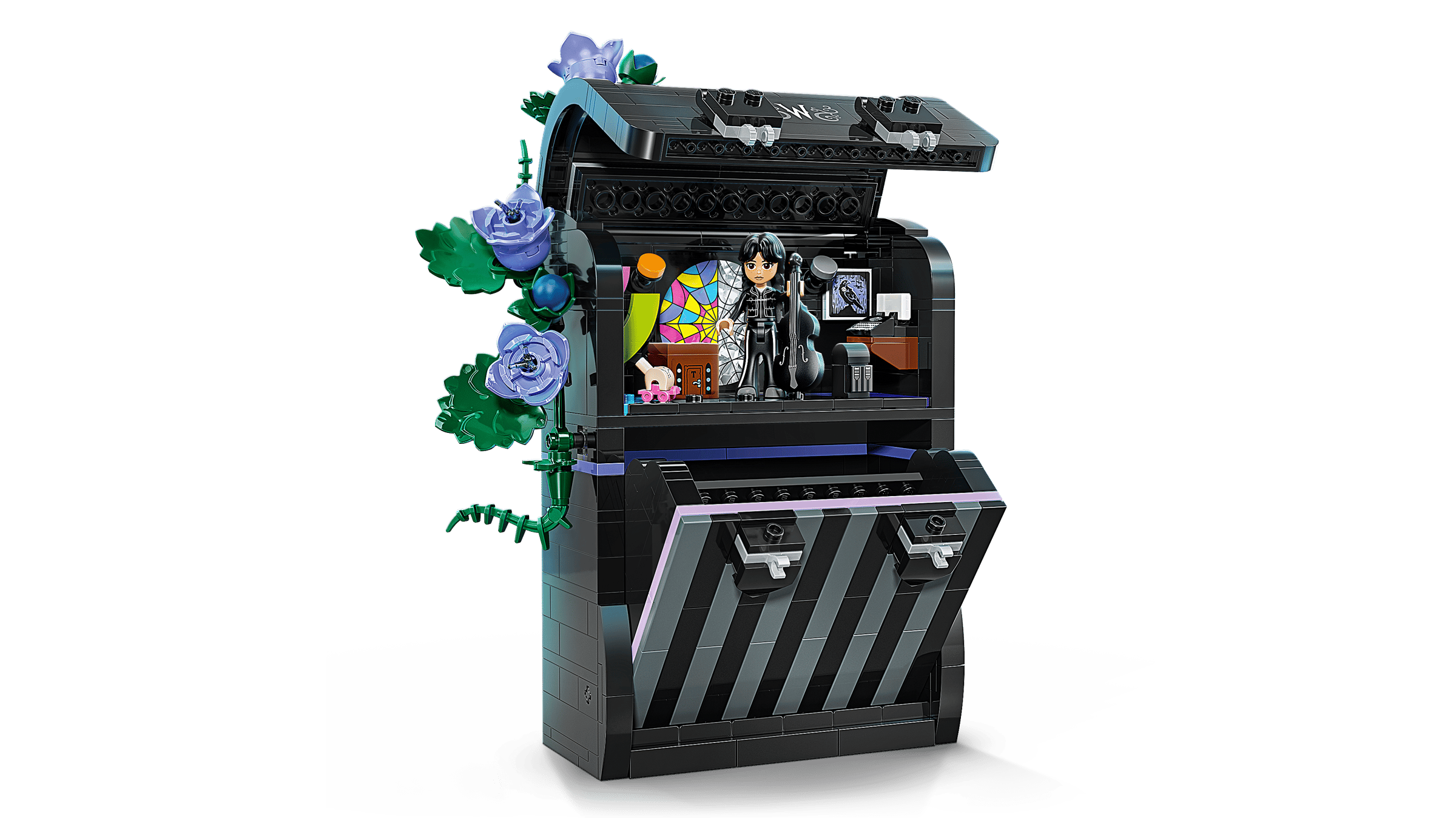 Открытое состояние рюкзака LEGO 76787 с органайзером